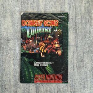Donkey Kong Country Super Nintendo 1994 SNES Authentic Instruction Manual Only